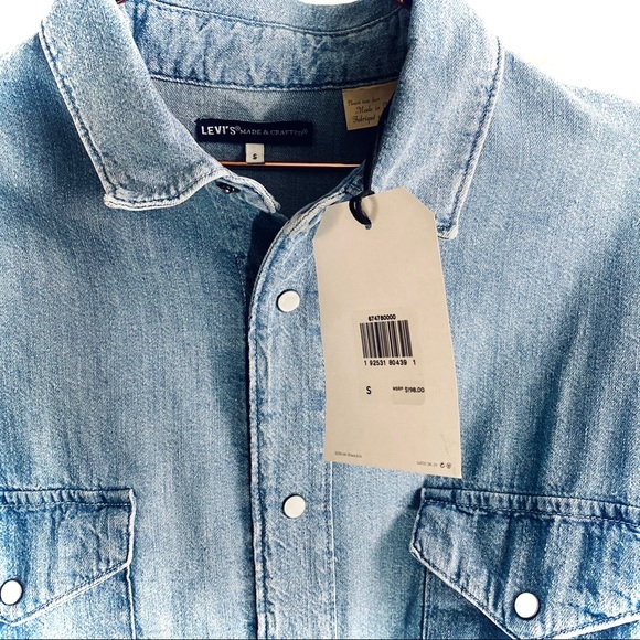 Levi’s Made & Crafted Denim Shirt Pearl Snap - Picture 6 of 14